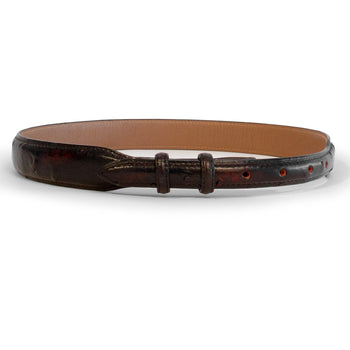 Men's Genuine Exotic Animal Skin Ferrini Hornback Crocodile Card Holder by Ferrini USA - Image 2