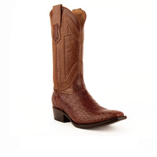 Men's Ferrini Alligator Belly Narrow Square Toe Cowboy Boot in Cognac