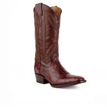 Men's Ferrini French Toe Alligator Belly Cowboy Boot in Chocolate