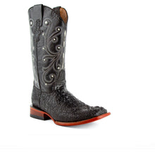 Men's Ferrini Stampede Crocodile Print Cowboy Boot in Black