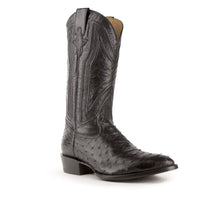 Ferrini Colt Ostrich Quill Cowboy Boot in Black