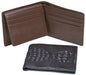 Men'S Genuine Exotic Animal Skin Ferrini Genuine Hornback Crocodile Card Holder Wallet In Black & Brown