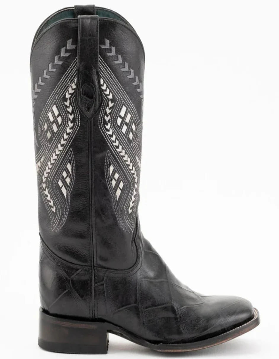 Ferrini Jesse Men's Print Alligator Boots Handcrafted Black 4359304