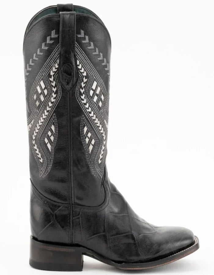 Ferrini Jesse Men's Print Alligator Boots Handcrafted Black 4359304