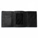 Men's Full Ostrich Quill Trifold Wallet in Black
