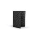 Men's Full Ostrich Quill Trifold Wallet in Black