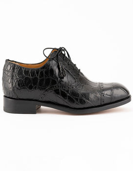 Ferrini Italy Genuine Alligator Monk Strap Shoes Men\'s 10.5 Black Exotic Luxury BLACK ALLIGATOR SINGLE MONK STRAP SHOES main image 4