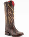 Ferrini Women's Jesse Square Toe Boots Alligator Print - Chocolate