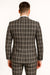 Men's Black and White Plaid Three-Piece Suit – Modern Slim Fit Tuxedo for Church and Business