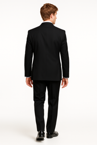 Fitted Slim Fitc Cut Designer 1 Button Tuxedo With Pleated Pants
