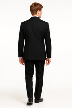 Fitted Slim Fitc Cut Designer 1 Button Tuxedo With Pleated Pants - Image 3