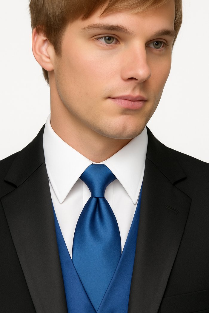 Fitted Slim Fitc Cut Designer 1 Button Tuxedo With Pleated Pants - Image 5