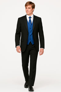 Fitted Slim Fitc Cut Designer 1 Button Tuxedo With Pleated Pants