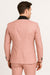 Men's Light Pink 3-Piece Tuxedo Suit with Black Satin Shawl Lapel – Formal Wear - Ultra Slim Fitted in Blush color