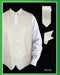 Men's 4 Piece Groomsmen Dress Tuxedo Wedding Vest ~ Waistcoat ~ Waist coat  Set (Bow Tie, Neck Tie, Hanky) - Chessboard Checkered Beige  - Men's Neck Ties - Mens Dress Tie - Trendy Mens Ties