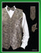 Men's Four Piece Groomsmen Dress Tuxedo Wedding Vest ~ Waistcoat ~ Waist coat  Set (Bow Tie, Neck Tie, Hanky) - P A I S L E Y Design Gold  - Men's Neck Ties - Mens Dress Tie - Trendy Mens Ties