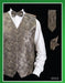 Men's Four Piece Groomsmen Dress Tuxedo Wedding Vest ~ Waistcoat ~ Waist coat  Set (Bow Tie, Neck Tie, Hanky) - P A I S L E Y Design Gold  - Men's Neck Ties - Mens Dress Tie - Trendy Mens Ties