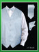 Men's 4 Piece Groomsmen Dress Tuxedo Wedding Vest ~ Waistcoat ~ Waist coat Set (Bow Tie, Neck Tie, Hanky) - Chessboard Checkered Light Blue  - Men's Neck Ties - Mens Dress Tie - Trendy Mens Ties