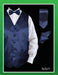 Men's 4 Piece Dress Tuxedo Wedding Vest ~ Waistcoat ~ Waist coat Set (Bow Tie, Neck Tie, Hanky) - Satin Navy  - Men's Neck Ties - Mens Dress Tie - Trendy Mens Ties