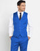 Men's Vest Matching Solid Regular Fit Dress Pants Set + Any Color Shirt & Tie Royal Blue