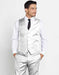 Men's Vest Silver Matching Solid Dress Pants Set + Any Color Shirt & Tie Regular Fit