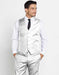 Men's Vest Silver Matching Solid Dress Pants Set + Any Color Shirt & Tie Regular Fit