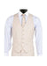 Men's Slim Fit 5 Button Vest Light Tan