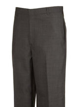 Plaid Flat Front Dress Pants unhemmed unfinished bottom