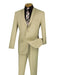 Lucci 2-Button with Flat Front Slacks Budget Slim Fit Suit - Beige