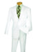 Lucci 2-Button with Flat Front Slacks Budget Slim Fit Suit - White
