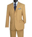 Lucci 2-Button with Flat Front Slacks Budget Suit - Khaki