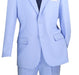 Lucci 2-Button with Flat Front Slacks Budget Suit - Light Blue