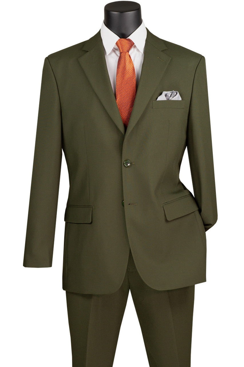 Lucci 2-Button with Flat Front Slacks Budget Suit - Brown