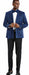 Floral Sportcoat - Big and Tall Tuxedo Dinner Jakcet - 2023 Fancy Blue ~ Black Blazer