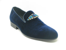 Carrucci Formal Velvet Loafer with Studs