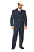 2020 New Formal Style Men's Dark Navy Blue High Fashion Bold Pronounce White Pi Suit