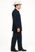 2020 New Formal Style Men's Dark Navy Blue High Fashion Bold Pronounce White Pi Suit