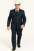 2020 New Formal Style Men's Dark Navy Blue High Fashion Bold Pronounce White Pi Suit