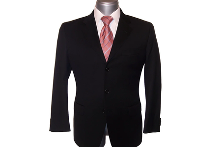 Fine Men's Dress Formal Jet Black Super Cheap Priced Business Suits Clearance Sale year round