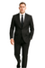 Dark Navy Wide Pinstripe 2 Button Men's Suit - Dark Blue Suit