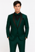 Mens Emerald Green Tuxedo with Black Satin Shawl Lapel – 3 Piece Formal Suit with Vest
