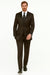 Men's  Black ~ Red Two Button Vest  Suit