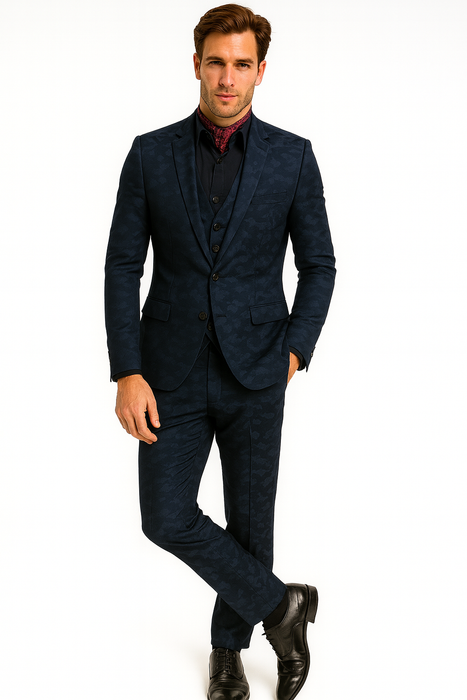 Mens Slim 3 Pieces Black Suit