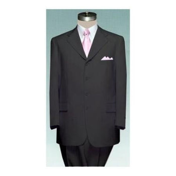 four buttons Men's 4 (four) button BLACK Double Pleated Fully Lined Suit
