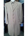 Men's 4 Button Khaki Striped Vested Long Zoot