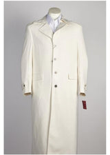 Men's Long 4 Button Off All White Zoot Suit - Pimp Suit - Zuit Suit For Men