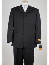 Men's 4 Button Black Classic Fit Suit