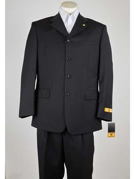 Men's 4 Button Black Classic Fit Suit