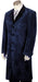 Men'S Fashionable 4 Button Dark Navy Long Zoot Suit