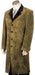 Men's High Fashionable 4 Button Long Zoot Suit Taupe